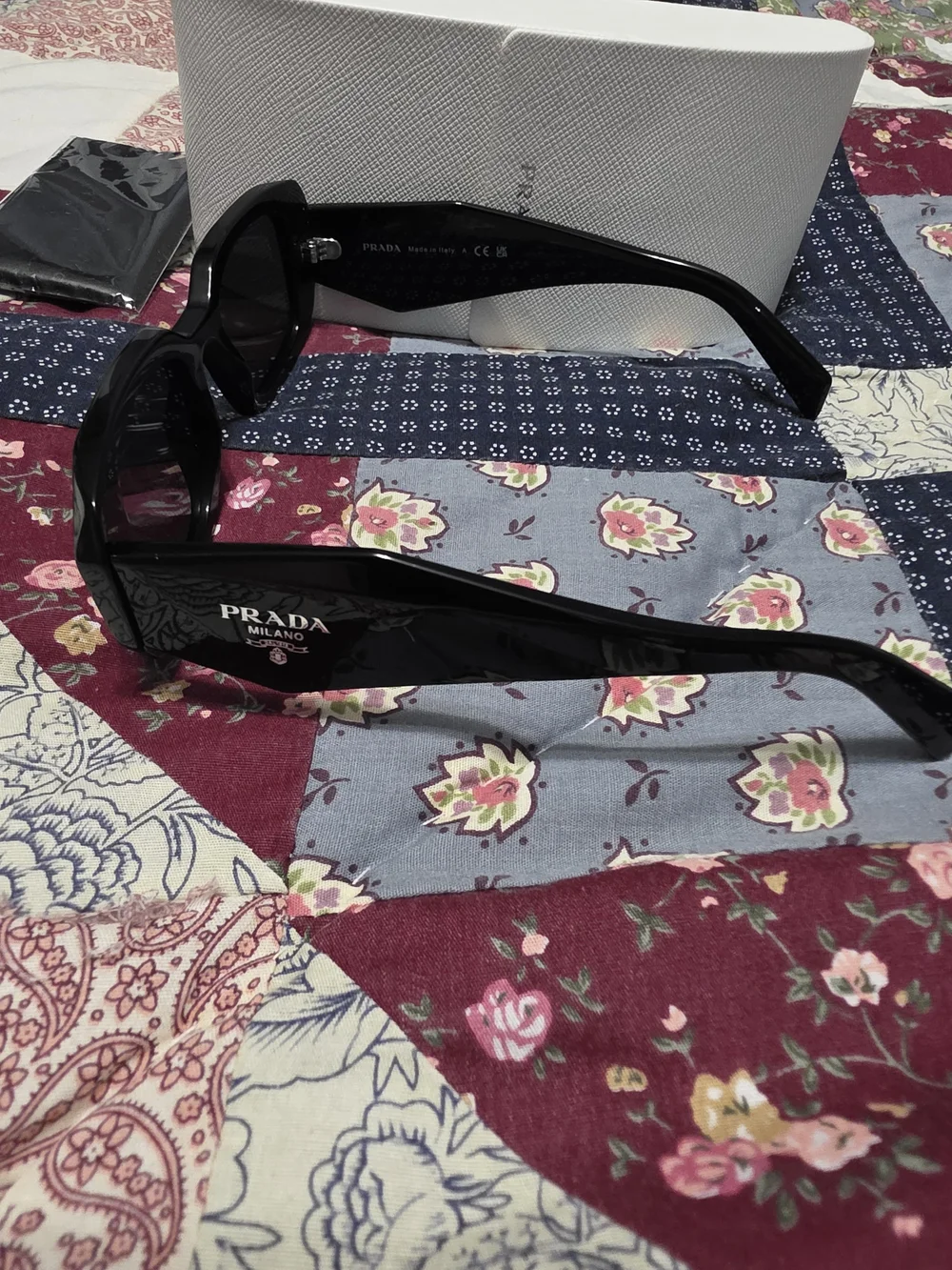 Prada Women's Black Oversized Square Sunglasses